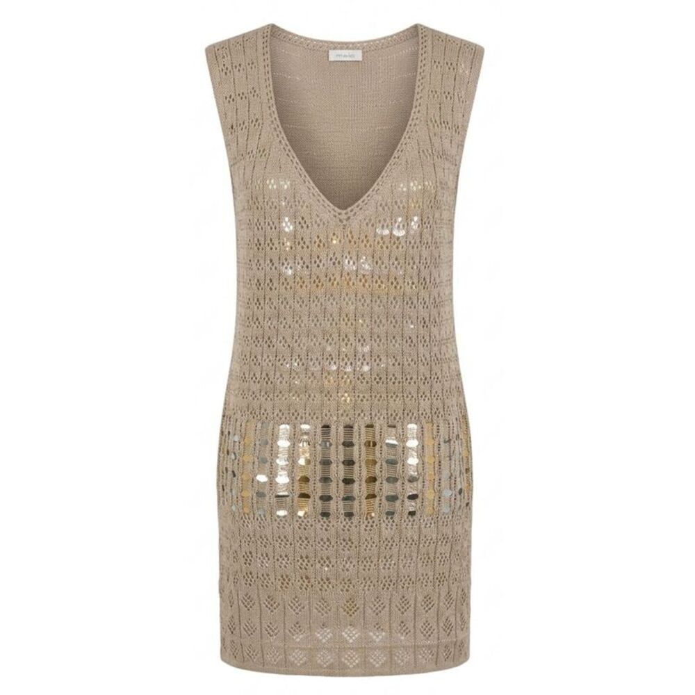 Malo Beige Cotton Women Women's Dress